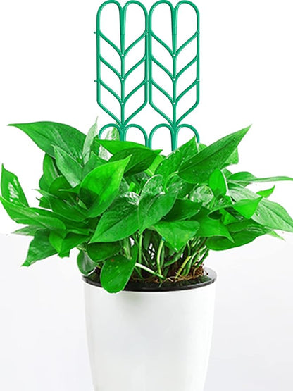 Garden Trellis for Climbing Plants 12 PCS Plastic Indoor Trellis for Potted Plants Green Stackable Mini Climbing Plant Stupport DIY Flower Pot Support for Pea Vegetable Clematis (12 Packs)