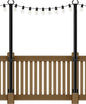 AILBTON 2 Pack 5Ft String Light Poles,Light Poles for Outside String Lights,Outdoor Light Poles with Fork,Metal Pole Stand for Patio,Backyard,Deck