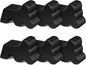 Kigeli 6 Pcs Resin Garden Pot Feet for Outdoor Planters 3 Inch Long 1.5 Inch Tall Flower Handmade Elevator Plant Feet Frost Proof Lifter for 14-20 in Pot(Black)