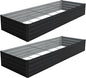 Vengarus 10x3x1FT (2 Pack) Galvanized Raised Garden Bed Kit, Outdoor Metal Planter Box for Vegetables, Rectangular Steel Container, Easy Assembly (Black)