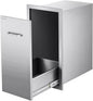 VEVOR Outdoor Kitchen Trash Drawer, 11.81" W x 19.6" D x 23.62" H Interior Storage, Multi-Purpose Outdoor Kitchen Drawers Stainless Steel, 55 lbs Max Capacity per Tier, for Outdoor BBQ Island Kitchen