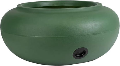 The HC Companies RZ.GH210DF1C001LRDJH 21 Inch Diameter Lightweight Garden Hose Storage Pot for 75-100 Ft Hoses, Pairs w/Terrazzo Series Pots, Green, Grassy Green