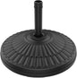 wikiwiki 80 Lbs HDPE Round Patio Umbrella Base, Weighted Umbrella Stands Fits 1.5-1.9in Poles for Garden, Lawn, Deck, Backyard & Pool, Black