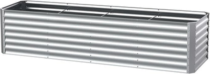 8X2X2ft (1 Pack) Galvanized Raised Garden Bed,Outdoor Planter Box Metal Patio Kit Planting Bed for Vegetables Flowers Herb