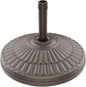 wikiwiki 80 Lbs HDPE Round Patio Umbrella Base, Weighted Umbrella Stands Fits 1.5-1.9in Poles for Garden, Lawn, Deck, Backyard & Pool, Brown