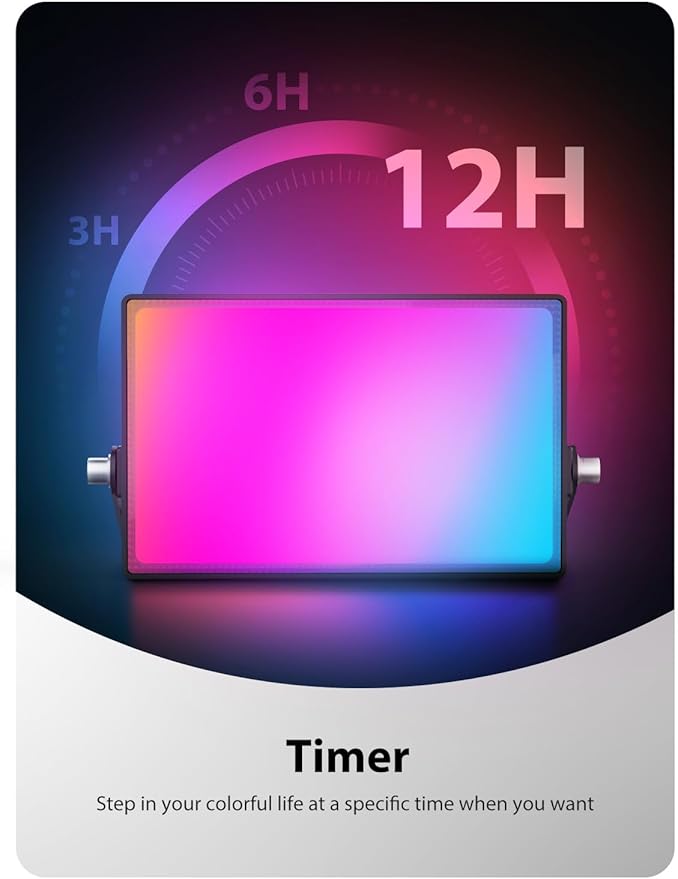 Onforu LED Flood Light Outdoor 35W Color Changing RGBW Floodlight with Remote, 2700K Warm White IP66 Stage Lighting Indoor Uplights for Events, Uplighting for Party 4 Pack