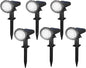 Solar Spot Lights Outdoor，Solar Lights Outdoor Waterproof IP68，Dark Sensing Auto On/Off，Suitable for Garden, Corridor Landscape Lighting and Flag Lighting. (Multicoloured, 6-Pack)