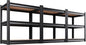 AOAORRG Set of 3 Garage Shelving Heavy Duty Storage Shelves, Metal Adjustable Shelving Unit, Utility Garage Organizer Shelf for Basement, Pantry, Kitchen, Warehouse, 15.7" Dx33.5 Wx35.4 H, Black