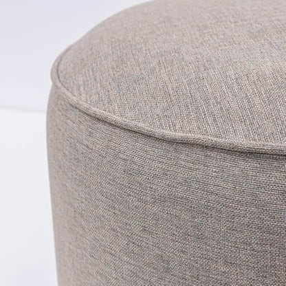 QILLOWAY Indoor/Outdoor Inflatable Stool,Round Ottoman,All Weather Foot Rest for Camping or Home,All Tan/Grey