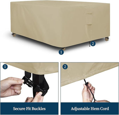 Easy-Going Rectangle Patio Furniture Cover Waterproof Outdoor Dining Table and - Image 5