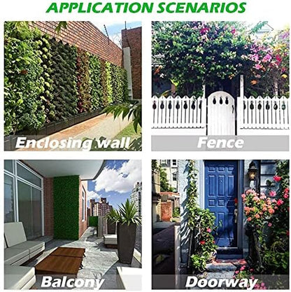 LITLANDSTAR Hanging Planter Bags, 2 Pack 7 Pocket Hanging Vertical Wall Planter Planting Grow Bags Outdoor Indoor Gardening Vertical Greening Flower Container, Planting Bags Storage Bags(Green)