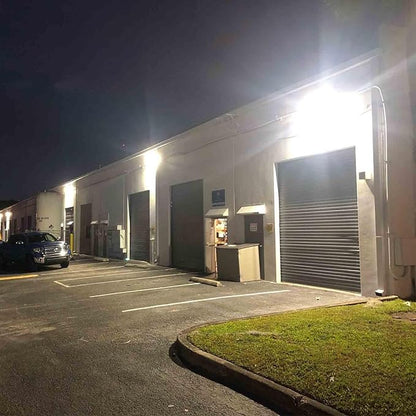 HYPERLITE LED Wall Pack Light 120W with Dusk to Dawn Photocell and Glass Lens LED Security Flood Commercial and Industrial Outdoor LED Wall Lights Out Door for House Warehouses UL Listed