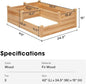 3-Tier 3-Grid Wooden Raised Garden Bed