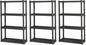 Sterilite 3-Pack 4 Shelf Unit, Heavy-Duty Shelving Storage and Utility Rack - Standing Plastic Organizer Shelves for Kitchen, Bathroom, and Garage