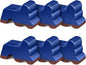 Kigeli 6 Pcs Resin Garden Pot Feet for Outdoor Planters 3 Inch Long 1.5 Inch Tall Flower Handmade Elevator Plant Feet Frost Proof Lifter for 14-20 in Pot(Royal Blue)