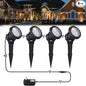 Outdoor lights Outdoor Landscape Lighting 12W Outdoor Spot Lights with Transformer for Yard Garden House Lawn Tree Flags Warm White LED Landscape Lights Christmas lights IP66 Waterproof 4 Pack