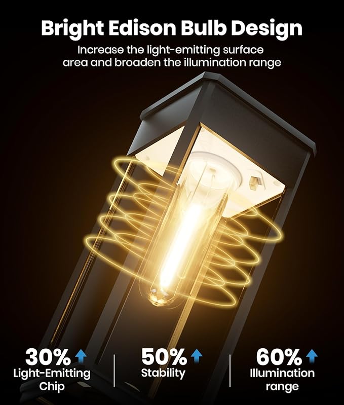 Solar Pathway Lights Outdoor, 8 Pack Bright Solar Lights Outdoor, Auto On/Off, IP65 Waterproof Solar Garden Lights Solar Powered Landscape Lighting for Yard Patio Walkway Driveway Pathway