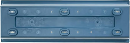 Bloem Dayton 24" Ocean Blue Recycled Plastic Rectangle Window Box Planter with Saucer Tray for Indoor and Outdoor Gardening