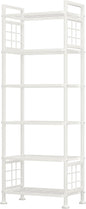 GIOTORENT 6-Wire Garage Shelving Storage Shelves, Metal Shelving Unit Pantry Rack, Kitchen Storage Adjustable Shelf 900Lbs Capacity for Laundry Kitchen Bathroom Organizer(White)