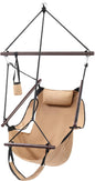 ONCLOUD Upgraded Unique Hammock Hanging Sky Chair, Air Deluxe Swing Seat with Rope (Tan)