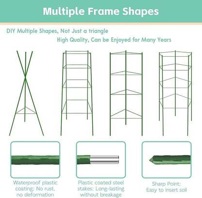 Riare 2 Pack 4 FT Tomato Cages for Garden- 48inches Heavy Duty Garden Stakes, Adjustable Tall Tomato Plant Support Tomato Trellis Cage for Pots, Raised Garden Bed, Climbing Vegetables Plants Flowers