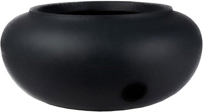The HC Companies 21 Inch Garden Hose Pot - Durable Lightweight Plastic Decorative Hose Pot for Yard, 100-Foot Capacity Hose Storage, Black