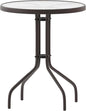 Flash Furniture Bellamy 23.75'' Round Tempered Glass Metal Table, Bronze