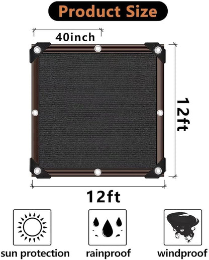 Shade Cloth - 70-90% Sunblock Net for Garden Patio,Shade Sails for Plants Greenhouse Outdoor Pergola Lawn Swimming Sun Shade Cloths for Kennel Chicken Coop Easier to Hang Shade Net Cover…