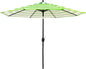 Sunnyglade 9' Patio Umbrella Outdoor Table Umbrella with 8 Sturdy Ribs (Grass Green and White)