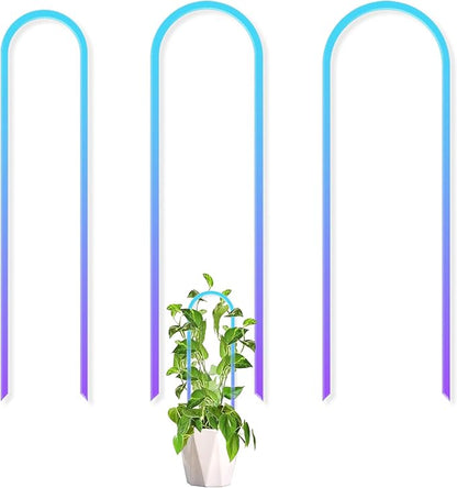 3 Pack U-Shaped Colorful Acrylic Plant Trellis for Indoor Plants, Small Plant Trellis for Potted Plants Climbing Plants, Plant Support Trellis for Vine Ivy Hoya Indoor Outdoor