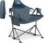 TIMBER RIDGE Hammock Camping Chair with Adjustable Backrest, Heavy Duty Folding Hammock Chair Supports 300lbs, Portable Hammock Chair for Camping, Travelling and Patio, Blue