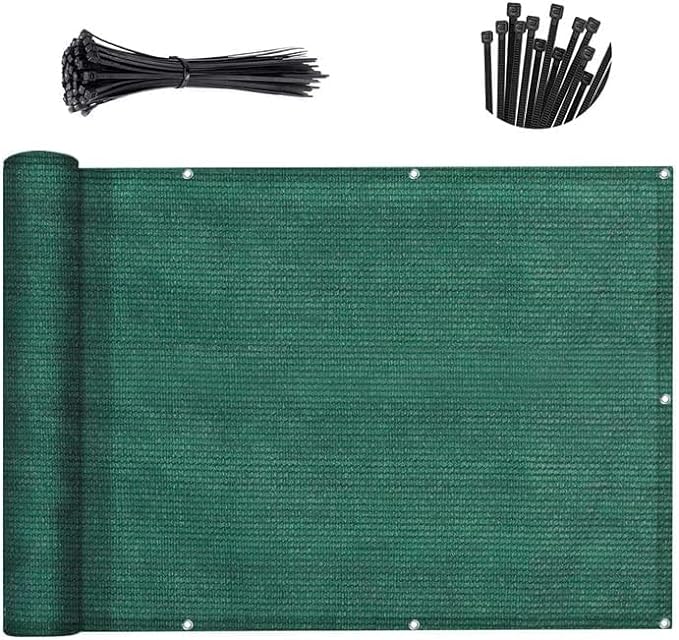 SUNNY GUARD Customized 3'x14' Dark Green Balcony Privacy Screen, 91% Shade by SUNNYGUARD