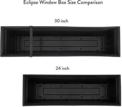 The HC Companies 24" Eclipse Plastic Window Box 7.76"x24"x6.57" in Black Color