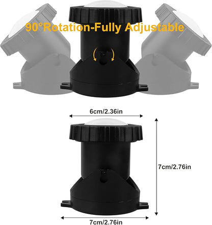 3000K Warm White Pond Lights, LED Underwater Submersible Landscape Spotlights, Switch Control IP68 Waterproof Fountain Light Lighting for Fish Aquarium Tank Garden Yard Pool (Set of 3)