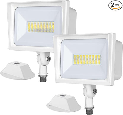 DEWENWILS 2-Pack 65W Flood Lights Outdoor, 6670 LM Super Bright Security Light Switch Controlled, IP65 Waterproof, 5000K LED Flood Light Outdoor for Yard, Garage, Garden, UL Listed