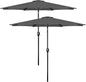 Simple Deluxe 9' Patio Umbrella Outdoor Table Market Yard Umbrella with Push Button Tilt/Crank