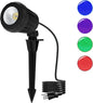 Spotlight Outdoor – 120V Plug-In, 6500K Cool White LED Landscape Lighting with RGB Purple 4 Color Lenses for Yard, Garden, Lawn & Tree Decor on Holidays&Everyday, IP67 Waterproof (1 Pack,Black)