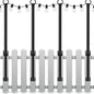4 Pack String Light Poles,5 Ft Light Poles for Outside String Lights,Outdoor Lights Pole with Fork,Metal Poles Stand for Patio Deck Backyard