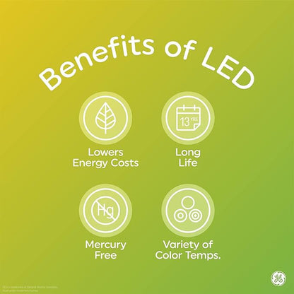 GE LED+ Motion Sensor LED Light Bulbs, 12W, Outdoor Security Lights, Daylight, A21 2 Count (Pack of 4)