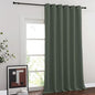 NICETOWN Blackout Sliding Glass Door Curtains, Room Darkening Thermal Insulated Curtains for Living Room Bedroom, Extra Wide Window Drapes, 1 Panel, W80 x L118, Dark Mallard