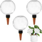 3 Pack Self Watering Globes for Indoor Plant Plastic Water Bulbs 17.5 oz Automatic Watering Planter Insert Top Fill with Slow Release Control Plants Watering Devices System, Water Spikes Stakes