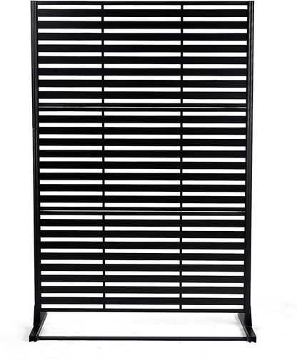 VINGLI Metal Privacy Screen for Outdoor, 72" x 49" Freestanding Privacy Fence Panels, Decorative Room Divider for Patio, Deck, Balcony, Pool