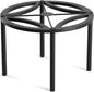 TOSKING Heavy Duty Metal Plant Stand for Indoor Outdoor, 10.2" Rustproof Wrought Iron Potted Plant Holder with 4 Adjustable Feet, Modern Geometric Pattern Round Rack for Drink Dispenser, Black