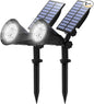 T-SUN Solar Spotlights Outdoor, 2 Pack White LED Landscape Lights, Waterproof Solar Powered Light with Auto On/Off, Adjustable Wall Lights for Yard, Garden, Patio, Driveway, Pool