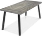 Best Choice Products 6-Person Indoor Outdoor Acacia Wood Dining Table, Picnic Table w/Powder-Coated Steel, 350 Pound Capacity Legs - Weathered Gray