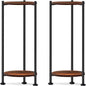 2-Pack Plant Stand Indoor Outdoor, 30'' Tall Plant Stands for Indoor Plants, Heavy Duty Indoor Plant Shelf, 2 Tier Flower Stand for Living Room, Balcony, Deck(Brown)