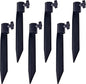 Outdoor Metal Stakes for Ground, Garden Stakes for Lights,Used for Replacement Metal Ground Spike in Live Flame Torches and Solar Lights-6.7 Inch (Black 6 Pack)