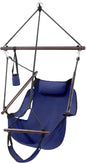 ONCLOUD Upgraded Unique Hammock Hanging Sky Chair, Air Deluxe Swing Seat with Rope (Navy Blue)