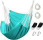 Hommtina Hammock Chair Hanging Rope Swing, Max 300 Lbs Hanging Chair with Pocket & Durability Perfect for Outdoor, Home, Bedroom, Patio, Yard (Pillows NOT Included,Pea Green)