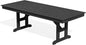 SERWALL Outdoor Dining Table, 84" Rectangular Dining Table for 6-10 Person, All Weather HDPE Outdoor Furniture for Backyard, Garden, Black